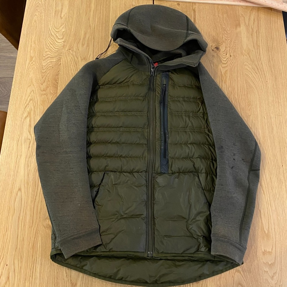 Nike Tech Jacket Aeroloft Jacket Mens L Green Down Puffer Full Zip 678261-329*